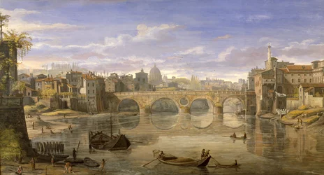 Ponte Sisto, Roma (tempera på papir)